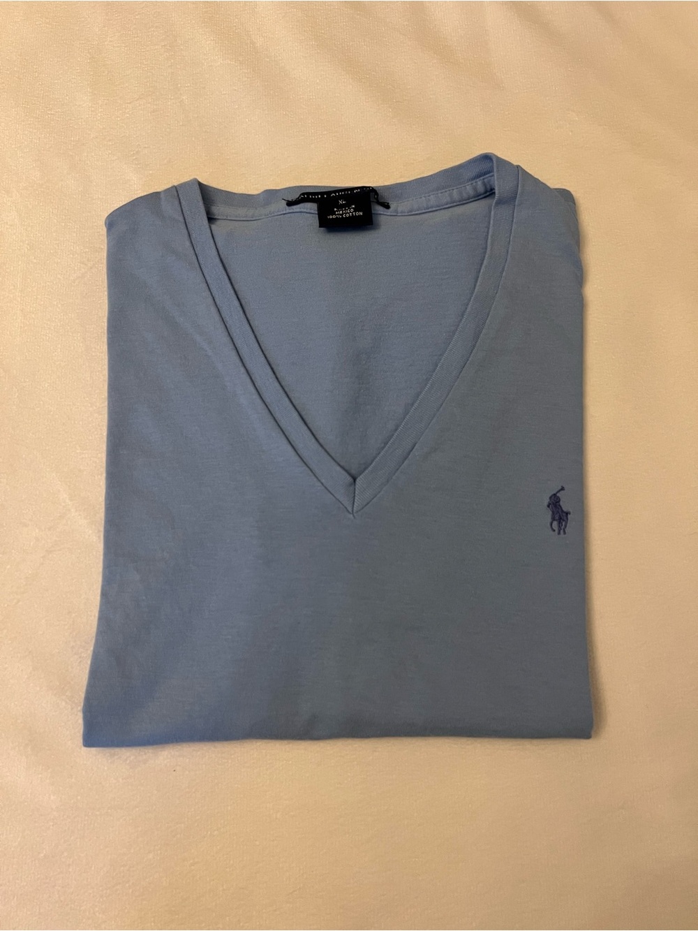 Ralph Lauren Light Blue V-Neck Short Sleeve Tee